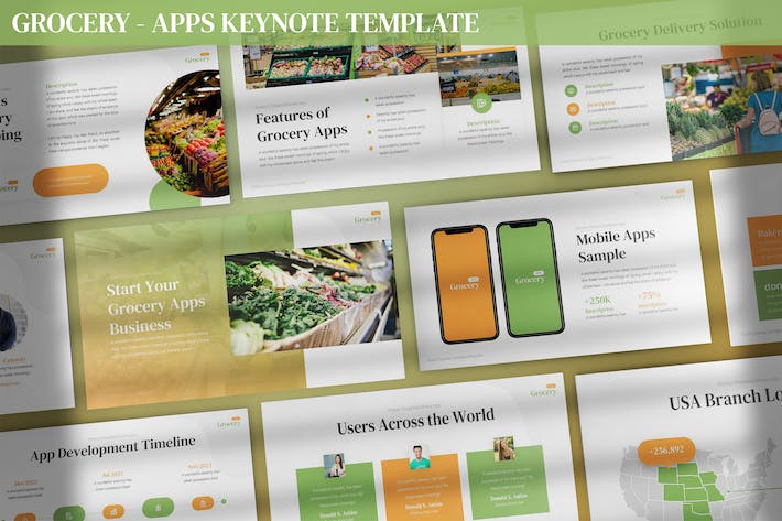 移动应用APP功能介绍、软件界面展示及用户数据分析keynote模板