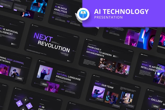 AI人工智能智能硬件展示Keynote模板