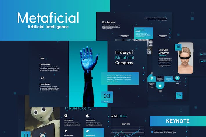 人工智能产业化发展路径与技术蓝图讲述Keynote模板