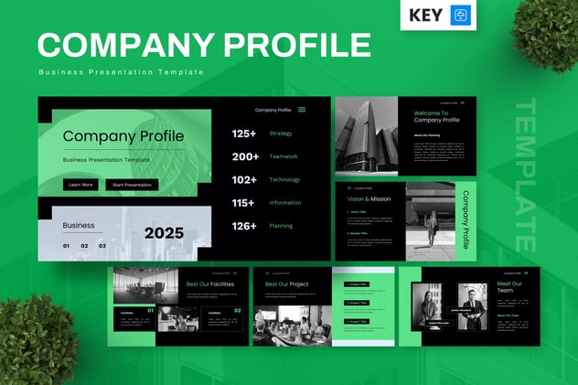 集团公司简介与商务品牌形象宣传Keynote模板