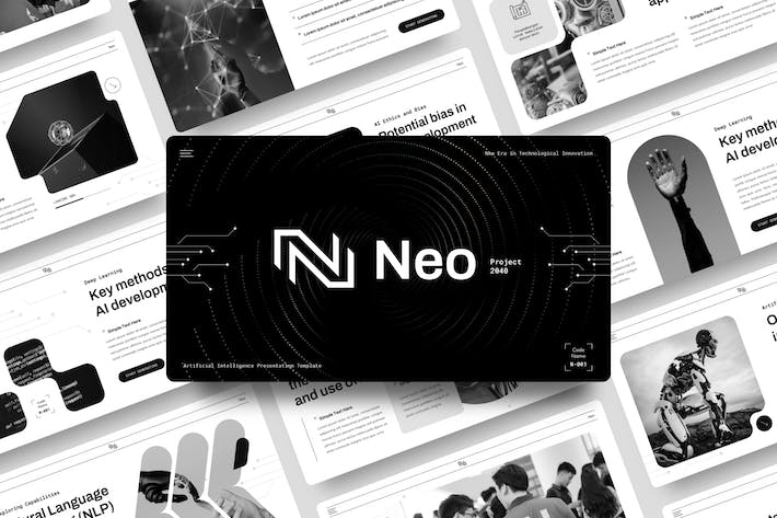 企业级人工智能创新技术讲述与应用方案展示Keynote模板