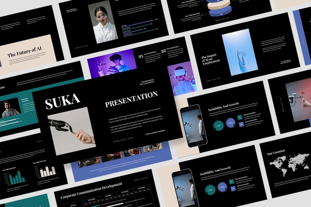 AI人工智能商业模式分析Keynote模板