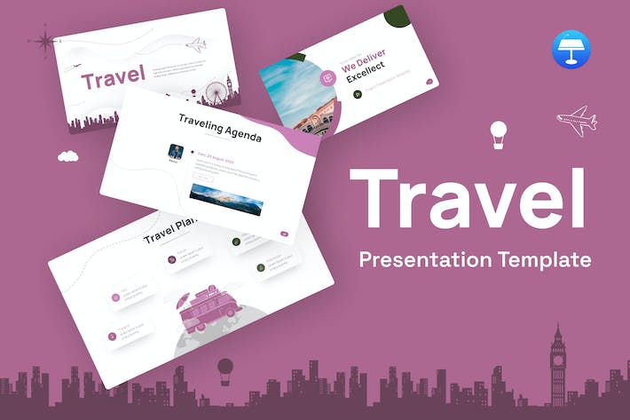 创意风格旅游度假行业市场趋势及数据分析报告Keynote模板