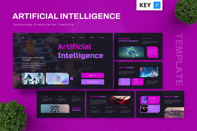AI人工智能技术主题Keynote模板