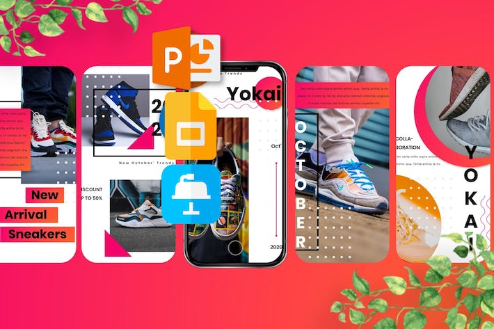 Instagram社交平台故事内容Keynote模板