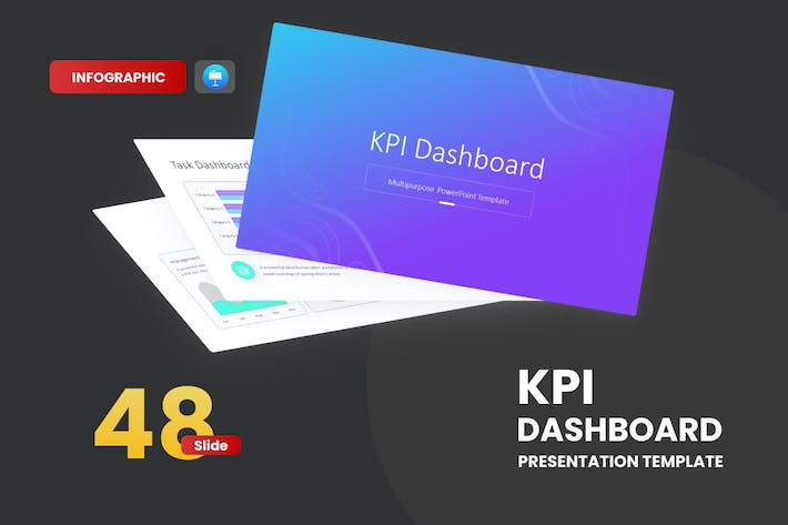 实时业务监控KPI数据分析看板与管理仪表板Keynote模板