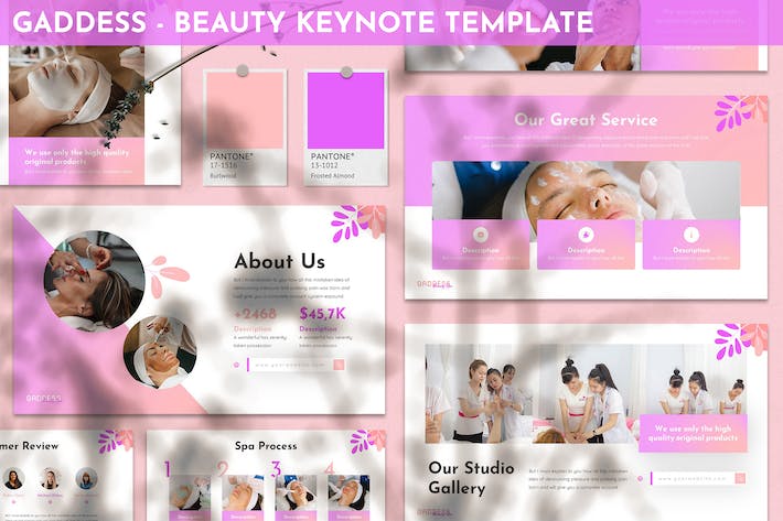 美容连锁公司简介、化妆品行业市场调研与消费者洞察keynote模板
