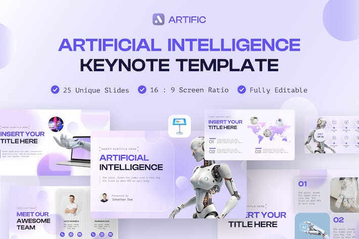 高端人工智能AI黑科技研发与未来趋势Keynote模板