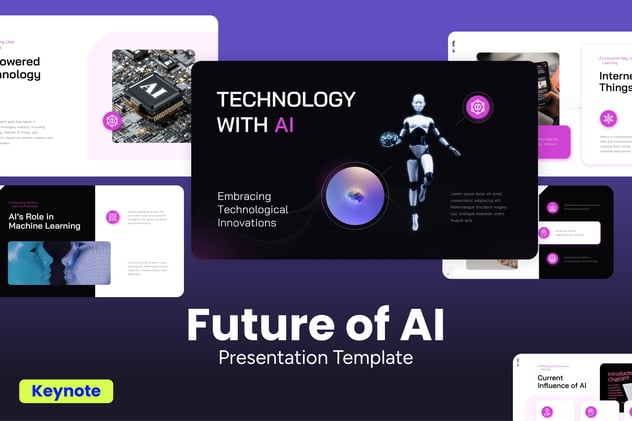 AI人工智能未来发展趋势与前沿科技Keynote模板