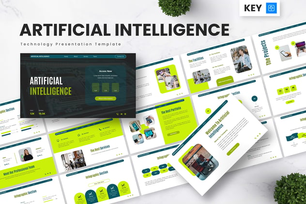 人工智能AI核心技术主题Keynote模板