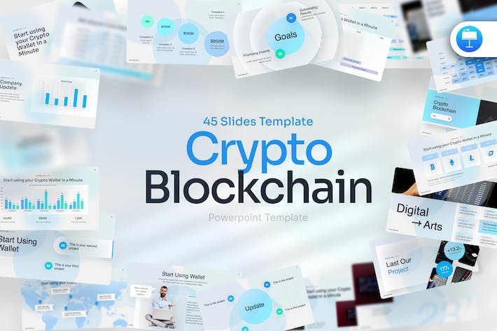 前沿科技金融区块链加密技术原理及应用场景Keynote模板