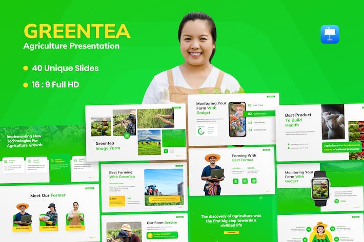现代生态农业发展趋势研究与项目路演主题演讲Keynote模板