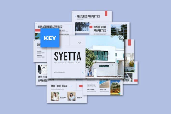 房地产行业年度经营业绩汇报及房屋租售市场分析Keynote模板