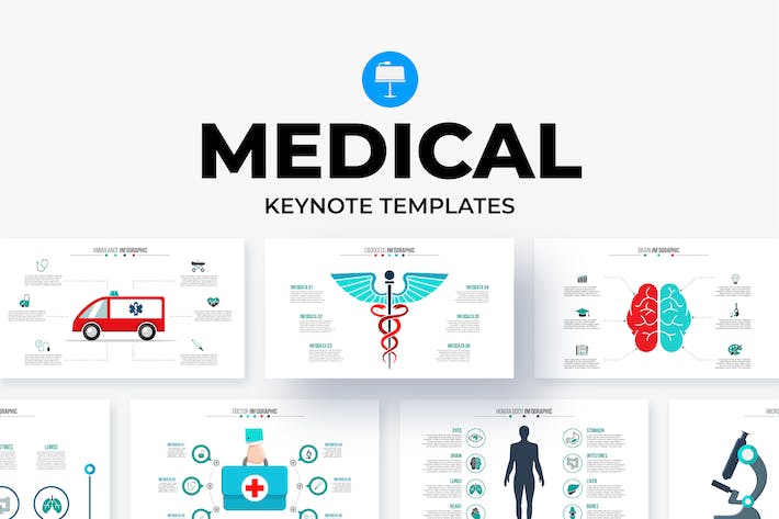 医疗健康诊疗服务医学管理知识Keynote模板