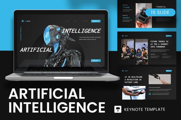 AI人工智能科技企业发展趋势分析Keynote模板