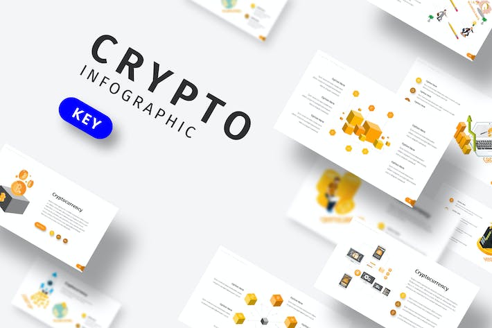 数字化加密货币行情分析与区块链投资逻辑信息图Keynote模板