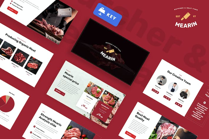现代肉类畜牧农场简介与肉制品加工工艺Keynote模板