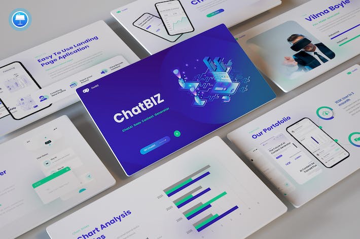 人工智能ChatGPT大模型对话生成原理与未来科技Keynote模板