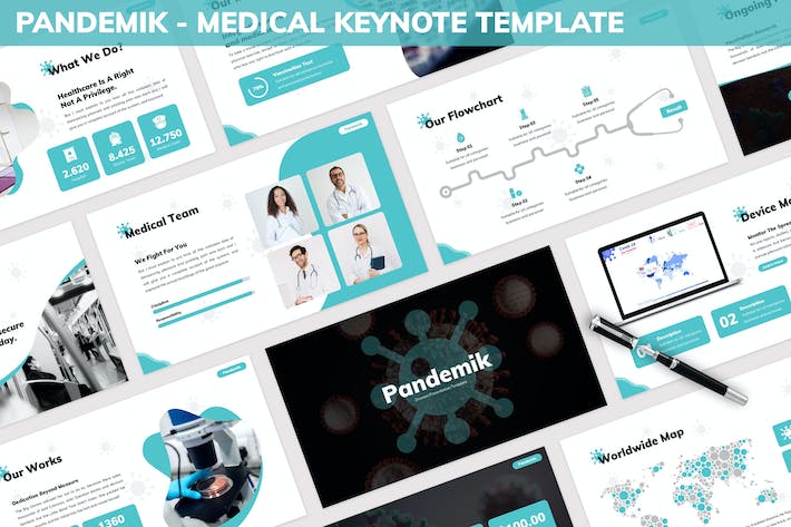 医疗健康大健康行业科普知识宣传路演演讲Keynote模板