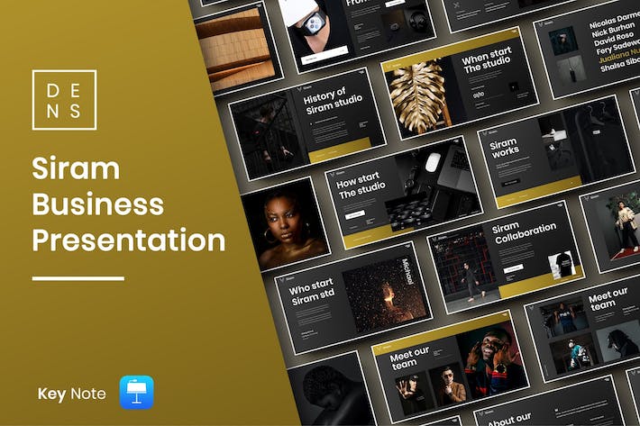 金色商务产品发布会路演Keynote模板